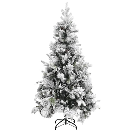 Vidaxl Christmas Tree avec des cornes de pin et neige de 225 cm en PVC et PE