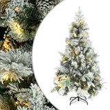 Vidaxl Christmas Tree avec des cônes LED et de pin et neige 195 cm en PVC et PE