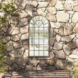 VidaXL miroir de jardin 90x45 cm fer couleur sable