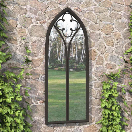 Vidaxl Garden Mirror 100x45 cm de fer noir