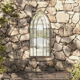 Vidaxx miroir de jardin 100x45 cm fer couleur sable
