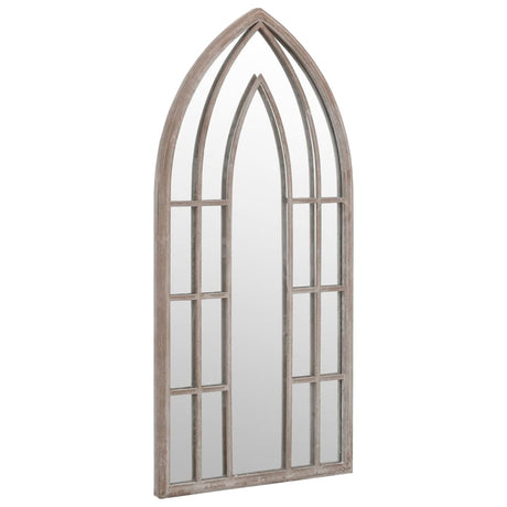Vidaxl tuinspiegel 70x30 cm ijzer zandkleurig