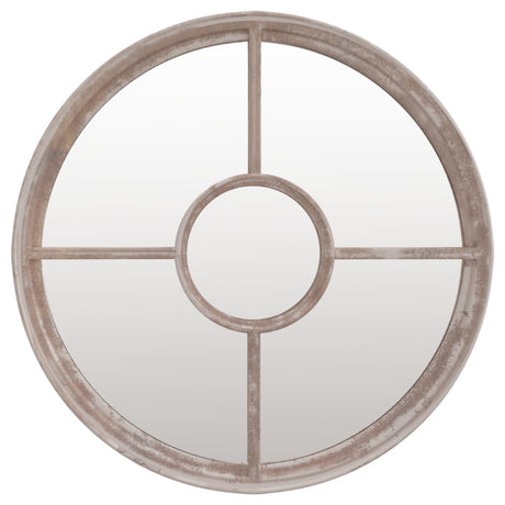 Vidaxx miroir de jardin rond 40x4 cm fer couleur sable