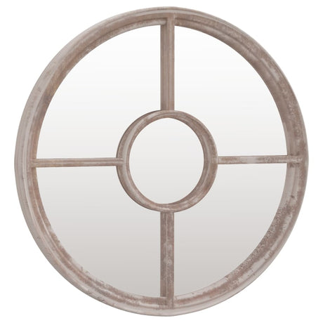 Vidaxx miroir de jardin rond 40x4 cm fer couleur sable