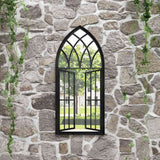 Vidaxl Garden Mirror 100x45 cm de fer noir