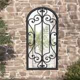 Vidaxl Garden Mirror 70x30 cm de fer noir