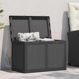 Vidaxl tuinbox 180 l pp rattan zwart