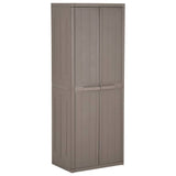 Vidaxl tuinkast 65x45x172 cm polypropyleen hout-look bruin