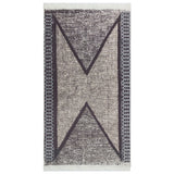 Viaxl tapis 120x180 cm Coton noir et gris