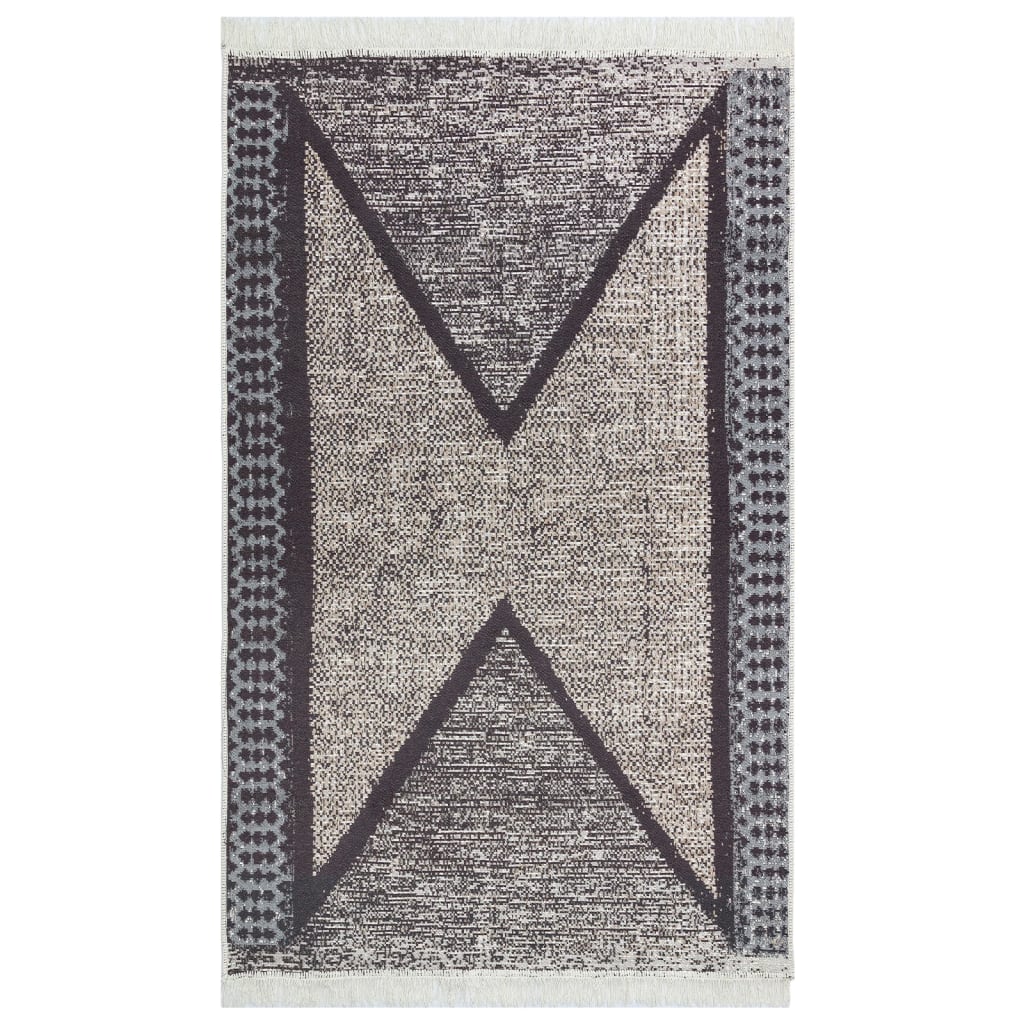 Vidaxl rug 160x230 cm Koteng schwaarz a gro