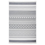 Tapis Vidaxl 160x230 cm Gris et blanc coton