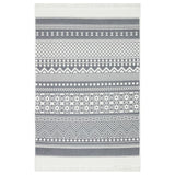 Tapis Vidaxl 160x230 cm Gris et blanc coton