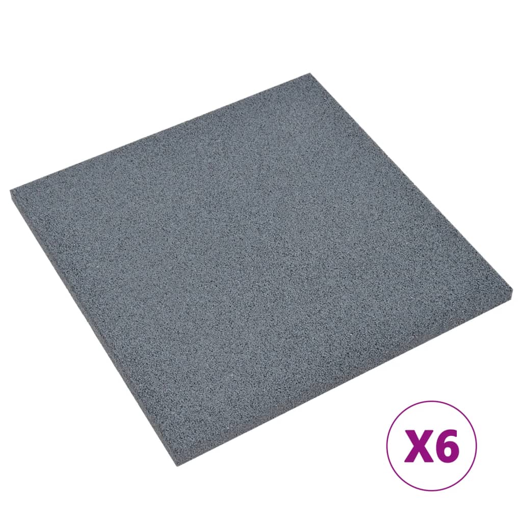 Vidaxl Valt piastrelle 6 ST 50x50x3 cm Grigio