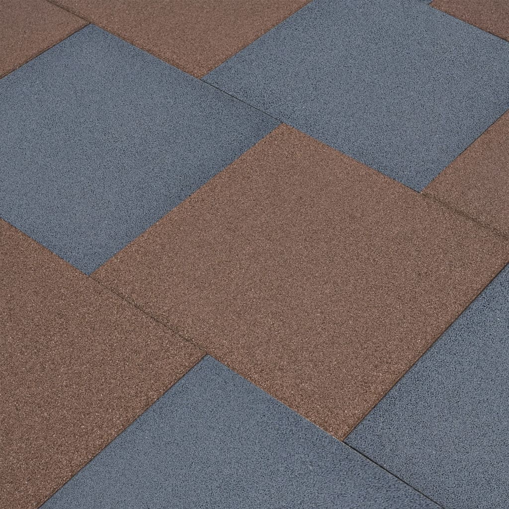 Vidaxl Valt Tiles 6 st 50x50x3 cm gummigrå