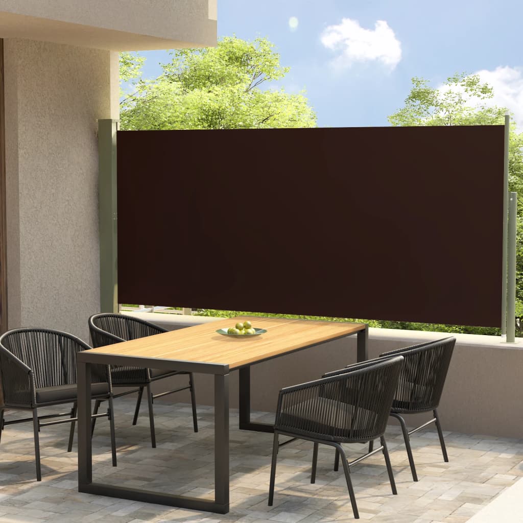 Vidaxl Garden Screen utvidbar 117x300 cm brun