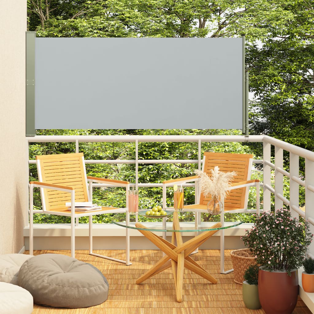 Écran de jardin vidaxl extensible 140x300 cm gris