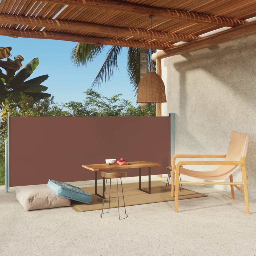 Vidaxl Garden Screen utvidbar 117x300 cm brun