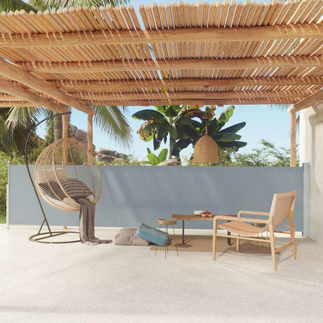 Écran de jardin vidaxl extensible 117x600 cm gris