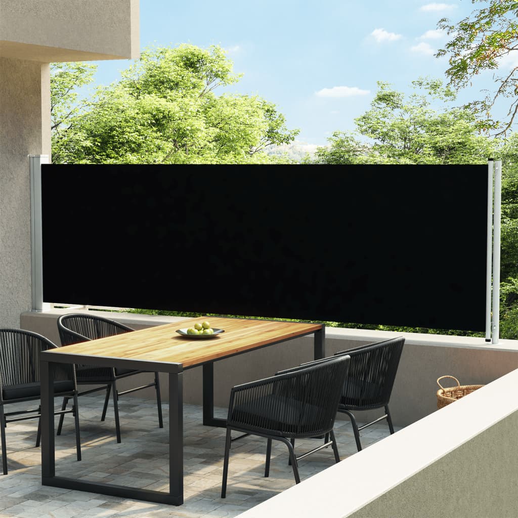 Vidaxl Garden Screen utvidbar 140x600 cm svart