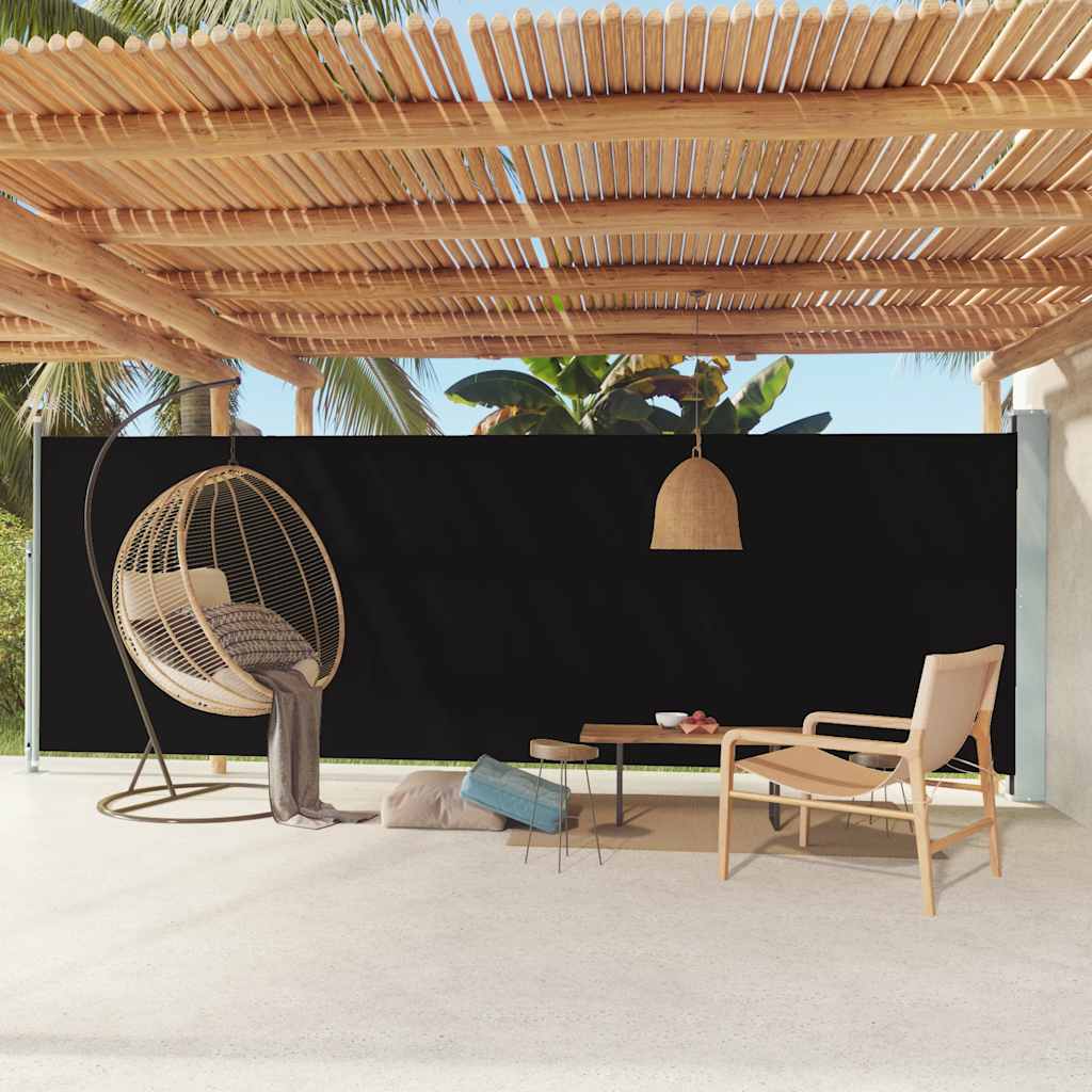 VidaXL Garden screen Extendable 180x600 cm Black