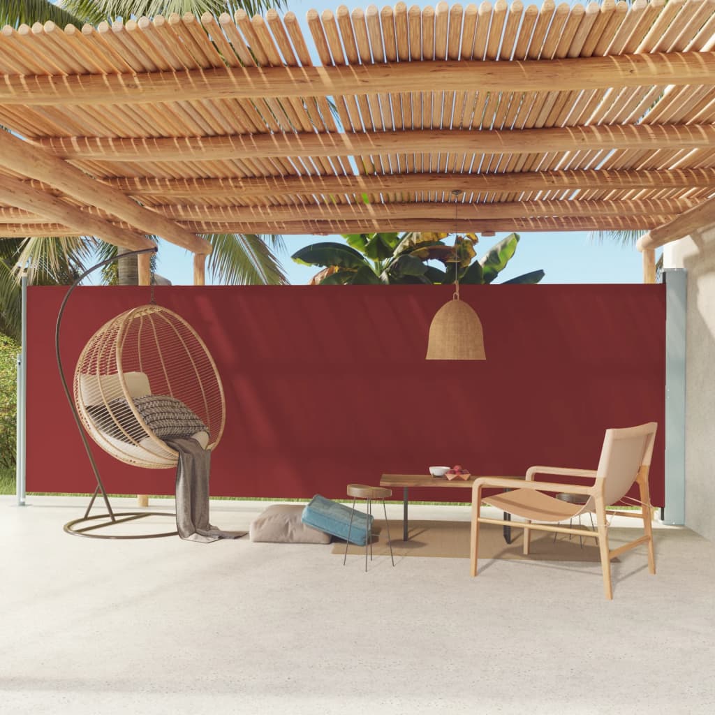 Vidaxl Garden Screen Extendable 180x600 cm röd