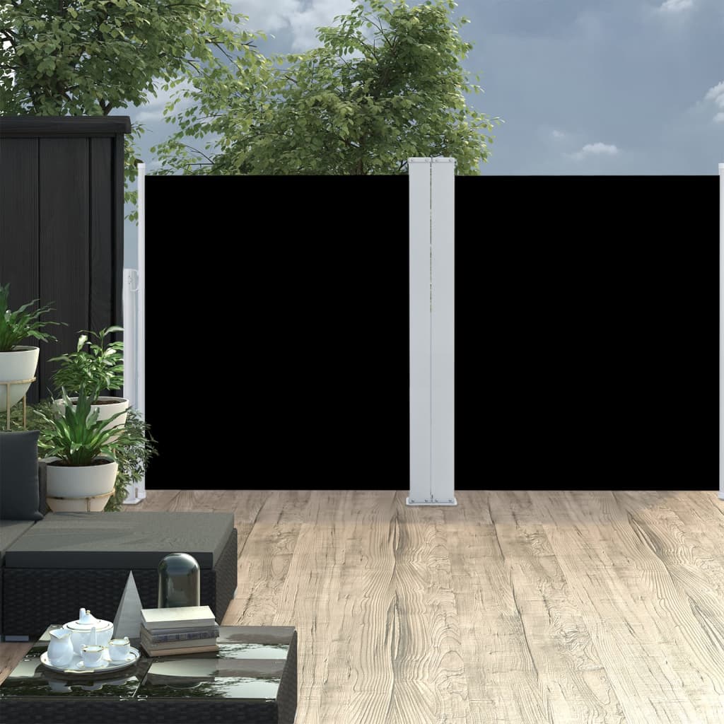 VIDAXL Parature estendibile 140x600 cm nero