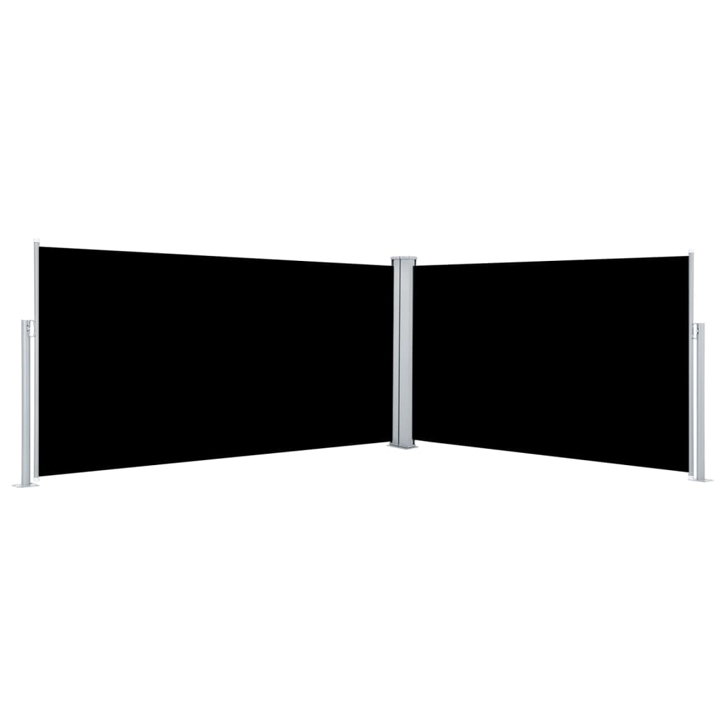 Pare-brise vidaxl extensible 160x600 cm noir