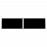 Pare-brise vidaxl extensible 160x600 cm noir