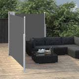 Pare-brise Vidaxl extensible 160x600 cm anthracite -colored