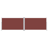Pare-brise Vidaxl extensible 160x600 cm brun