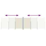En pare-brise Vidaxl extensible 180x600 cm Crème -Colored