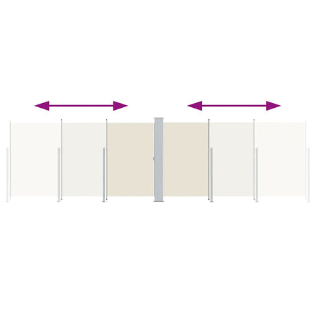 En pare-brise Vidaxl extensible 180x600 cm Crème -Colored