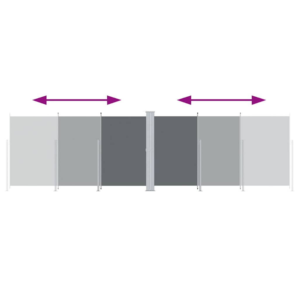 Pare-brise Vidaxl extensible 180x600 cm anthracite -colored