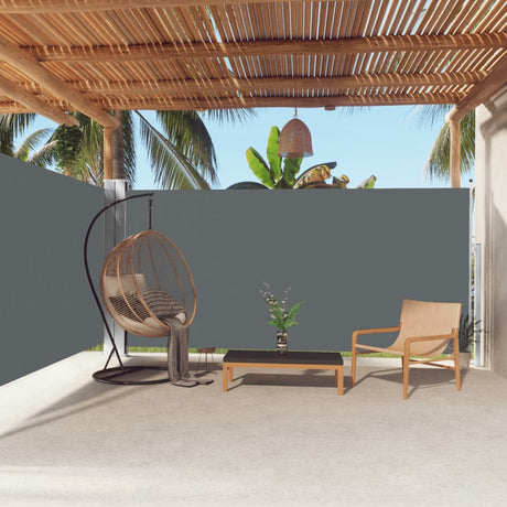 Pare-brise Vidaxl extensible 180x600 cm anthracite -colored