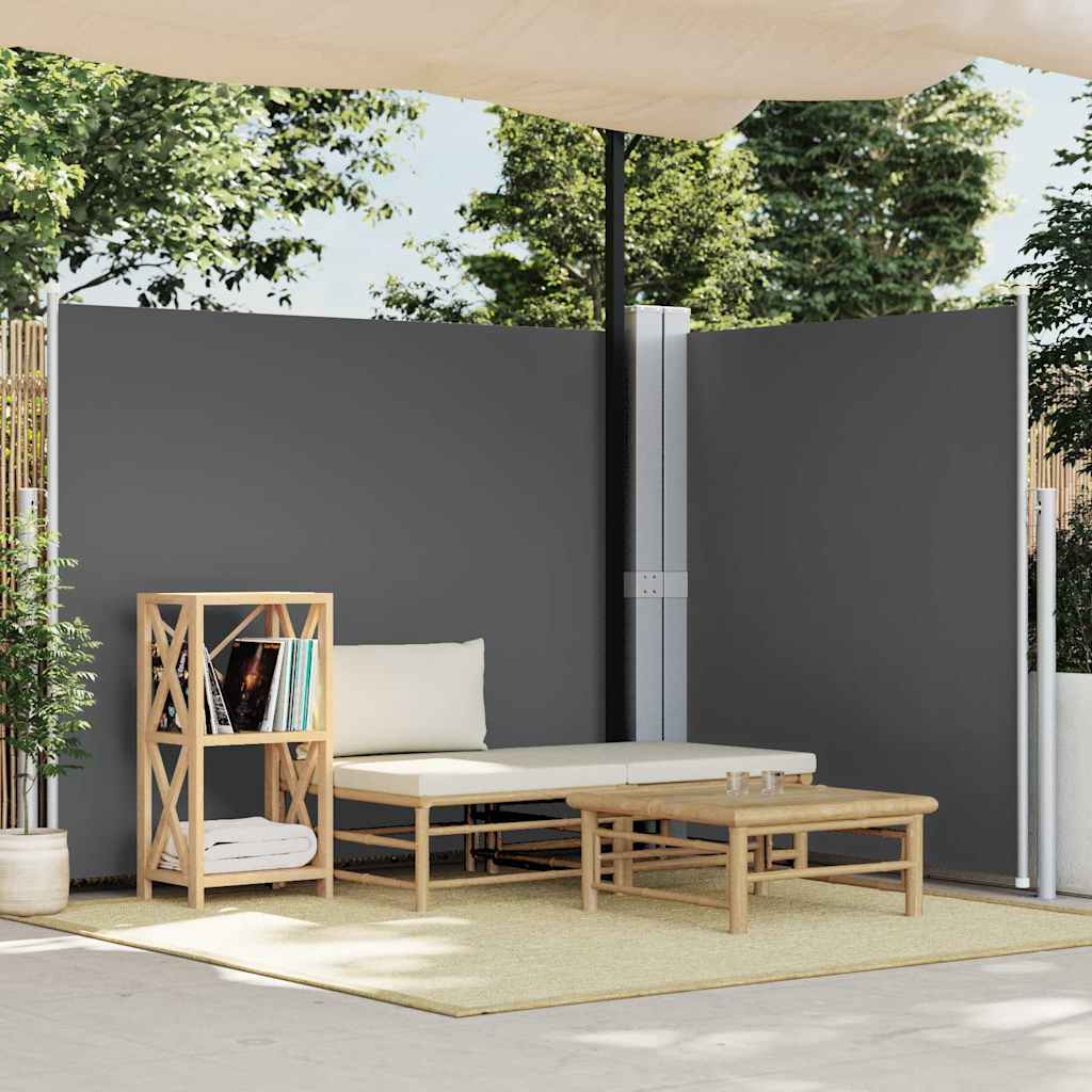 Pare-brise Vidaxl extensible 180x600 cm anthracite -colored