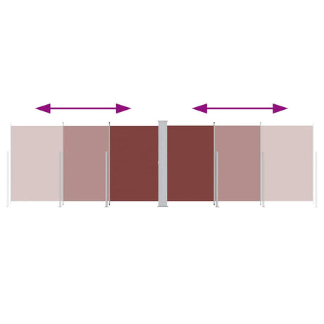 Pare-brise Vidaxl extensible 180x600 cm brun