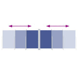 Pare-brise Vidaxl extensible 180x600 cm bleu