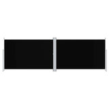 Pare-brise vidaxl extensible 200x600 cm noir