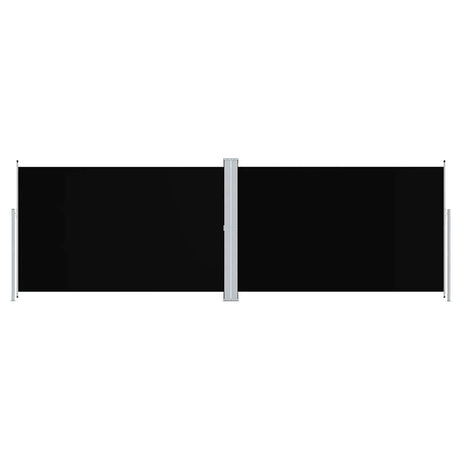Pare-brise vidaxl extensible 200x600 cm noir