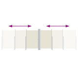 En pare-brise Vidaxl extensible 200x600 cm Crème-Colored
