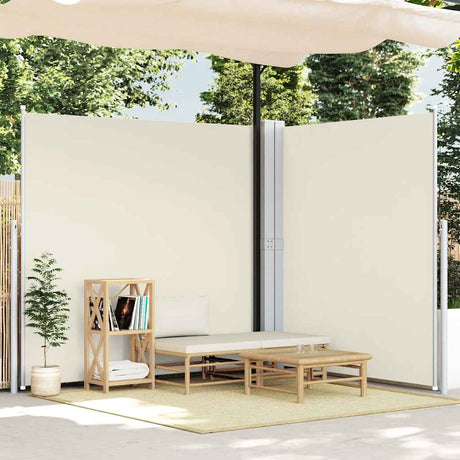 En pare-brise Vidaxl extensible 200x600 cm Crème-Colored