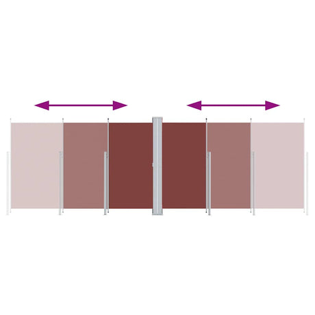 Pare-brise Vidaxl extensible 200x600 cm brun