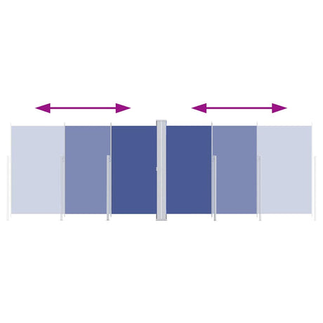 Pare-brise vidaxl extensible 200x600 cm bleu