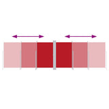 Pare-brise vidaxl extensible 200x600 cm rouge