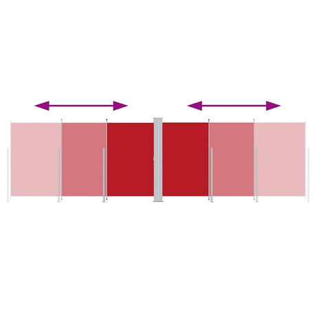 Pare-brise vidaxl extensible 200x600 cm rouge