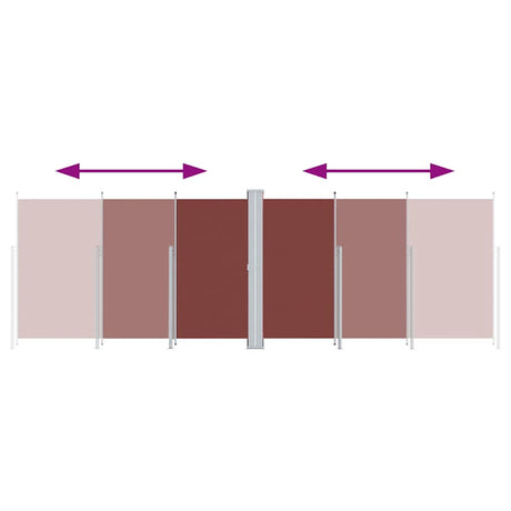 Pare-brise Vidaxl extensible 220x600 cm brun