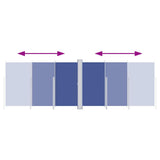 Pare-brise Vidaxl extensible 220x600 cm bleu