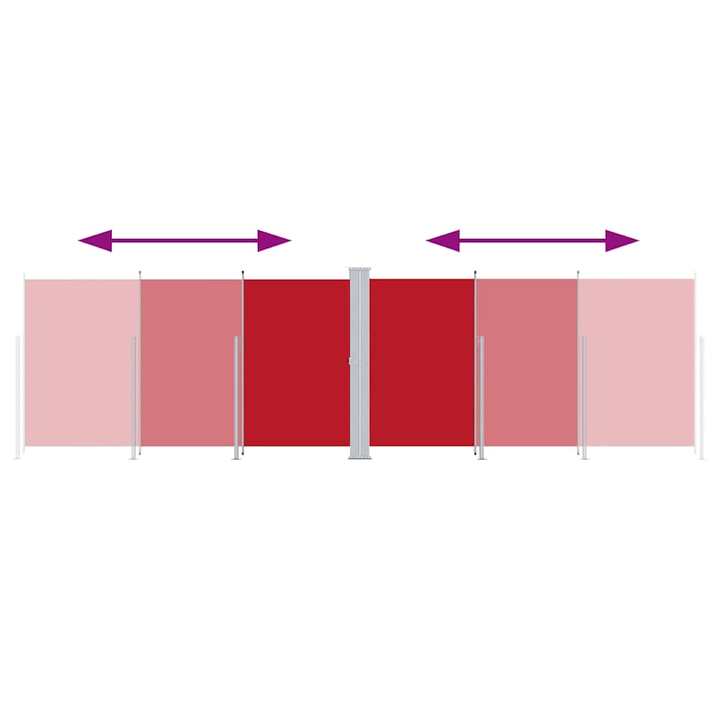 Pare-brise Vidaxl extensible 220x600 cm rouge