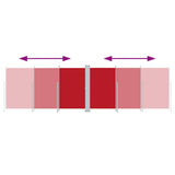 Pare-brise Vidaxl extensible 220x600 cm rouge