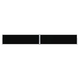 Pare-brise vidaxl extensible 140x1000 cm noir